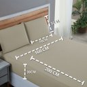 Ver imagem 7 de Kit Roupa de Cama King Size Percal 200 Fios 100% Algodão com Elástico e Fronhas 4 Peças:avela