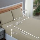 Ver imagem 6 de Kit Roupa de Cama King Size Percal 200 Fios 100% Algodão com Elástico e Fronhas 4 Peças:avela