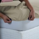 Ver imagem 4 de Kit Roupa de Cama King Size Percal 200 Fios 100% Algodão com Elástico e Fronhas 4 Peças:avela