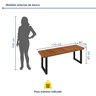 Banco Madeira Maciça 170cm Capri 45cm X 40cm X 170cm - 3