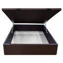 Ver imagem 3 de Base Box Baú para Cama Casal 138x188cm Liz S05 Sintético Marrom - Mpozenato