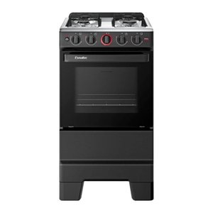 Fogão 4 Bocas Esmaltec Ideal Super F4iap4121 Acendimento Automático Preto Bivolt