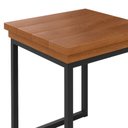 Ver mais imagens de Kit 2 Bancos Industrial em Madeira Maciça 40x40cm Capri Marrom Preto/Marrom