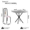 Ver imagem 3 de Conjunto Sala de Jantar com 4 Cadeiras Lívia Preto/Bege