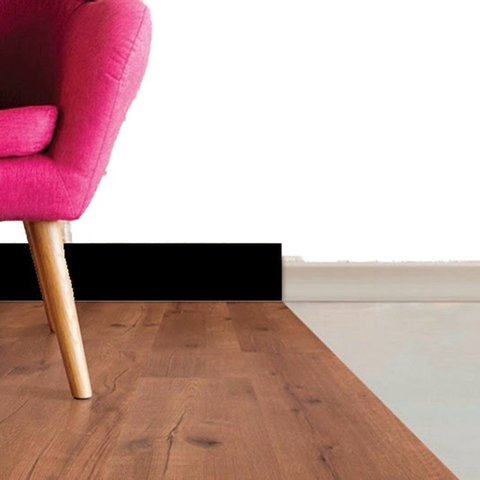 Rodapé MDF Liso 10CMX2,40m 1001 Moldufama Kit 24m