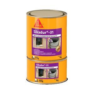 Adesivo Resina Epoxi Tixotrópico Sikadur 31 1kg Sika Pro