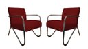 Ver imagem 1 de Kit 2 Poltronas Decorativa Bela Suede Marsala Braço Cromado Mz Decor