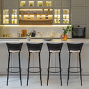 Ver imagem 2 de Kit 4 Cadeiras Alta 80cm para Balcão Ilha Bancada Área Gourmet Bar Piscina Banqueta Itagold