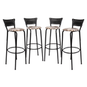 Ver imagem 1 de Kit 4 Cadeiras Alta 80cm para Balcão Ilha Bancada Área Gourmet Bar Piscina Banqueta Itagold