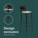 Ver imagem 5 de Kit 4 Cadeiras Alta 80cm para Balcão Ilha Bancada Área Gourmet Bar Piscina Banqueta Itagold