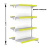 Gondola Centro 137 Fit Ate 7 Metros 1 Ponta Branco 60b Pe Amarelo - 3