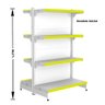 Gondola Centro 137 Fit Ate 7 Metros 1 Ponta Branco 60b Pe Amarelo - 2