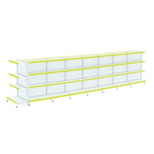 Gondola Centro 137 Fit Ate 7 Metros 1 Ponta Branco 60b Pe Amarelo