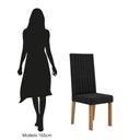 Ver imagem 5 de Kit 2 Cadeiras Laura com Encosto – Tecido Veludo Suede Bordado Estrutura 100% Mdf Mel/preto –