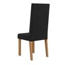 Ver imagem 3 de Kit 2 Cadeiras Laura com Encosto – Tecido Veludo Suede Bordado Estrutura 100% Mdf Mel/preto –