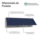 Ver imagem 3 de Armário Aéreo 100 Cm 1 Porta Basculante Branco/azul Vik Madesa