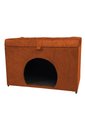 Ver imagem 1 de Puff Pet Baú Estofado para Cachorro e Gato - Terracota