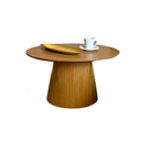 Ver imagem 3 de Mesa Cone de Centro Oval 70x50 cm Base laminada em Madeira Freijó Tampo Freijó - Marrom