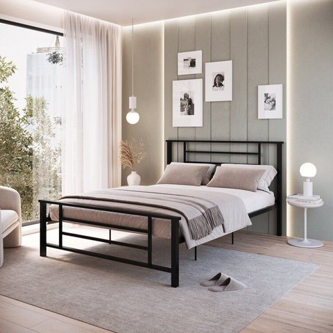 Cama King em Ferro Estilo Industrial Emy Yescasa