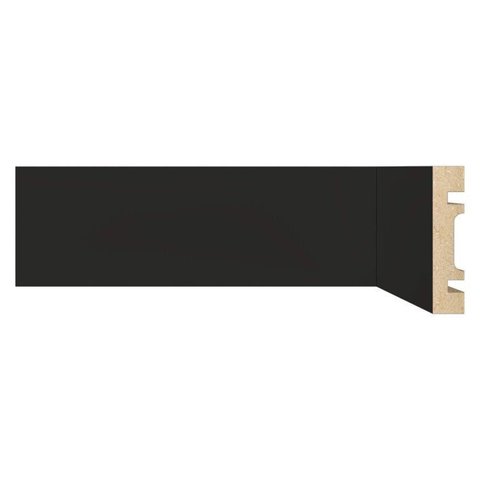 Kit com 10 Barras Rodapé de MDF 7CMX15MMX2,40m Guarnição Lisa 702 24m Moldufama