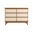 Ver imagem 4 de Cômoda para Quarto Luxo Londres com 6 Gavetas - Nature/off White