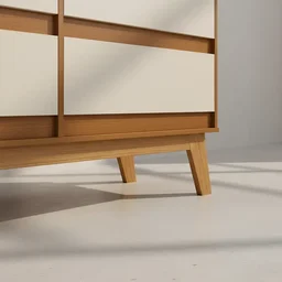 Cômoda para Quarto Luxo Londres com 6 Gavetas - Nature/off White - 10 Cômoda para Quarto Luxo Londres com 6 Gavetas - Nature/off White - 10