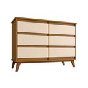 Ver imagem 3 de Cômoda para Quarto Luxo Londres com 6 Gavetas - Nature/off White