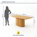 Ver imagem 4 de Conjunto de Mesa de Jantar 6 Lugares com Cadeiras Estofadas Cinamomo e Marrom
