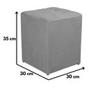 Ver imagem 3 de Puff Quadrado Decorativo Suede Cinza Casa da Poltrona Antony