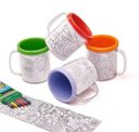 Ver imagem 1 de Caneca Infantil Laranja Porta Fotos e Desenhos para Colorir