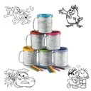 Ver imagem 3 de Caneca Infantil Laranja Porta Fotos e Desenhos para Colorir