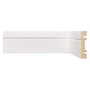 Ver imagem 2 de Kit com 30 Barras Rodapé de MDF 8CMX15MMX2,40m Guarnição com Friso 803 72m Branco Moldufama
