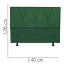 Ver imagem 2 de Cabeceira Estofada Casal 140CM Jade Suede Verde - D A DECOR D&A Decor