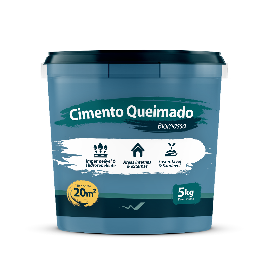 Cimento Queimado 5kg (aquamarine) - Biomassa do Brasil