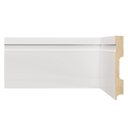 Ver imagem 1 de Kit com 3 Barras Rodapé de MDF 12CMX15MMX2,40m com Friso 1202 7,2m Branco/Frisado Moldufama