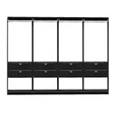 Ver imagem 5 de Guarda-Roupas Closet Modulado Alasca 240cm 4 Peças com 8 Gavetas e Cabideiros Preto Touch Carraro