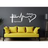 Adesivo Decorativo de Parede Frase Fé Esperança Amor Grande - 1