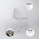 Ver imagem 5 de Conjunto De Jantar Tampo Redondo 110Cm Com 4 Cadeiras Brancas Base De Ferro Branco Cor: Branco