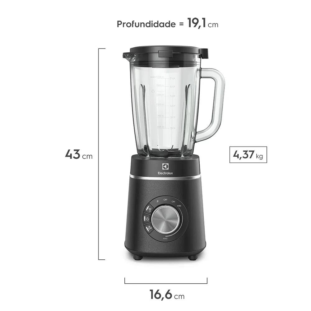 Liquidificador Electrolux preto 1200w Expert BLP70 - 127V - 4