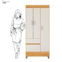 Ver imagem 5 de Guarda-Roupa Solteiro 3 Portas 2 Gavetas 3 Prateleiras Wind
