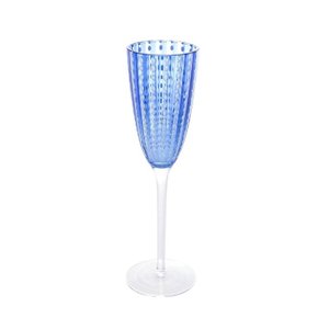 Conjunto 2 Tçs P/ Champanhe Wolff Vidro Orquidea Azul 200ml
