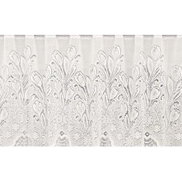 Cortina Renda Cascata Bando Reta Veneza Cozinha 0,60x3,00:tulipa Bege - 2