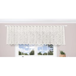 Cortina Renda Cascata Bando Reta Veneza Cozinha 0,60x3,00:tulipa Bege - 4