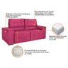Sofá Cama Retrátil Sala Vicenza Vicenza 210cm Suede Cor Pink - 7