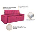 Ver imagem 7 de Sofá Cama Retrátil Sala Vicenza Vicenza 210cm Suede Cor Pink
