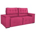 Ver imagem 1 de Sofá Cama Retrátil Sala Vicenza Vicenza 210cm Suede Cor Pink