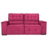 Sofá Cama Retrátil Sala Vicenza Vicenza 210cm Suede Cor Pink - 3