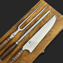 Ver mais imagens de Conjunto Garfo e Faca Anita Garibaldi Sg em Aço Inox com Estojo de Madeira Nobre:8'' (20cm)