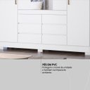 Ver mais imagens de Guarda Roupa Casal 4 Portas com Espelho e 6 Gavetas Cádis - Branco