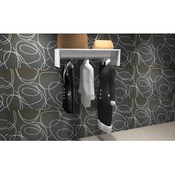 Arara Cabideiro de Parede 60 x 30 x 15 cm em MDF Branco - 2
